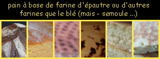 lien recette pain avec une farine d'pautre ou autre que le bl